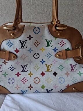 Louis Vuitton Multicolor Monogram White Canvas Handbag